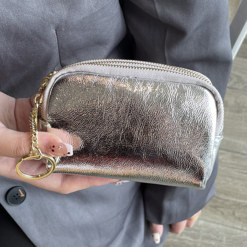 Wholesale Cowhide Simple Three Zipper Wallet ACC-WT-Muqu003