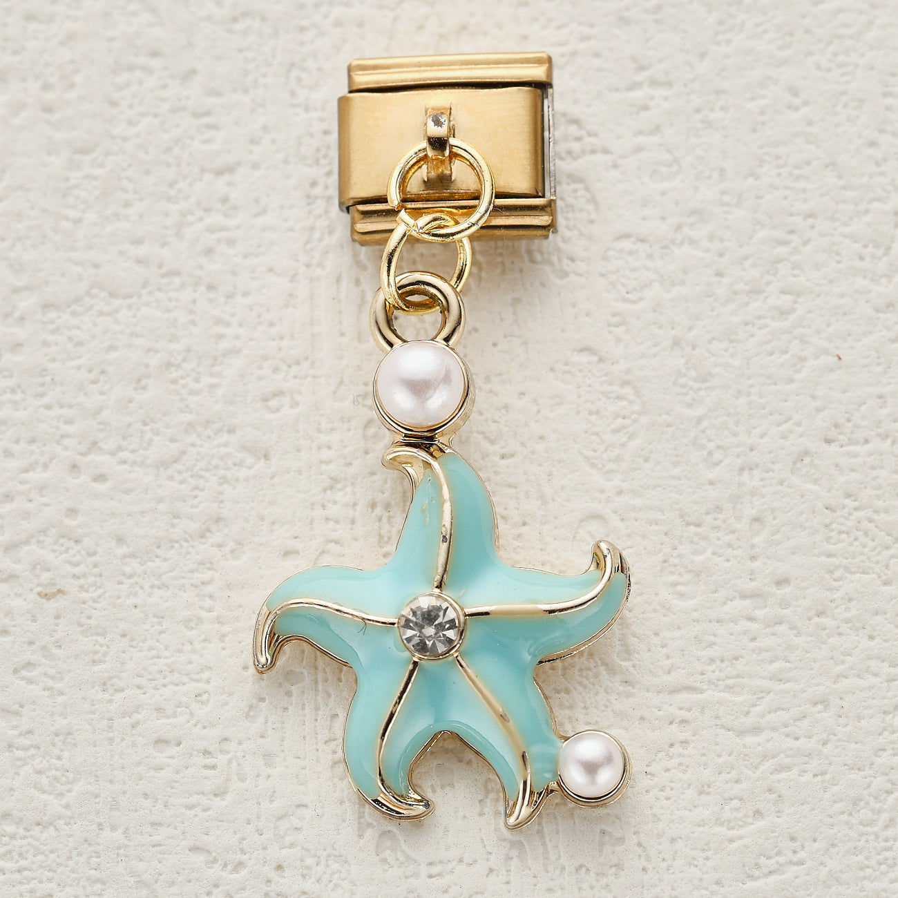 Wholesale 10pcs Marine Life Series Pendant Italian Module DIY Stainless Steel Bracelet Accessories