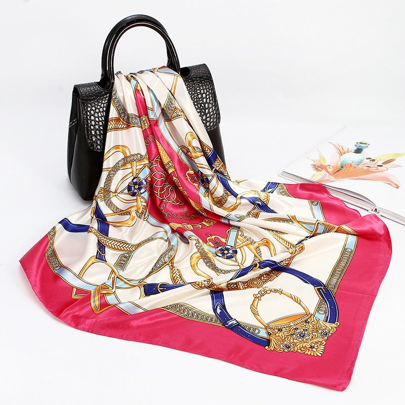 Wholesale 90cm Printed  Silk Women' s Large Square Scarf