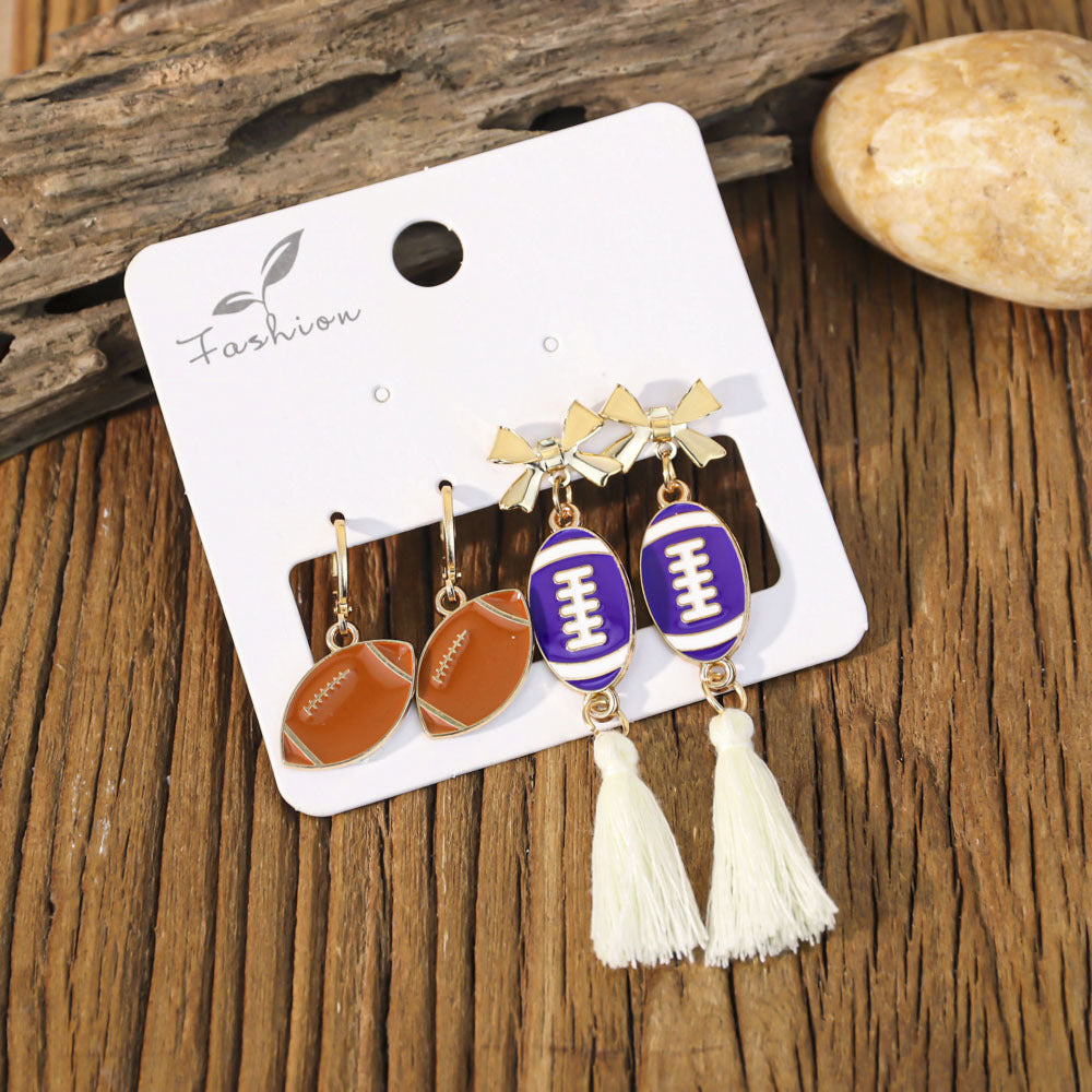 Set di orecchini a tema Super Bowl all'ingrosso