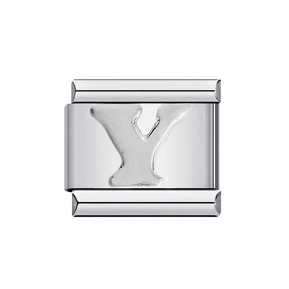 Wholesale Italian Charm Bracelet 9mm DIY Splicing Removable English Letters Stainless Steel Composable Bracelet