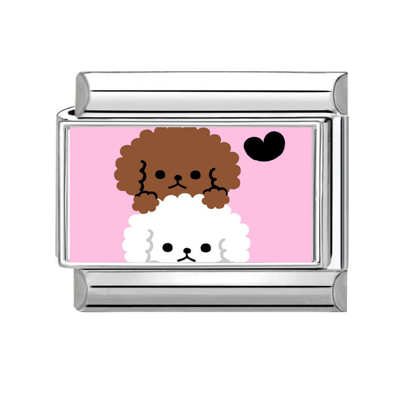 Wholesale 9mm Italian Charm Starter Bracelets DIY Cute Pet Stainless Steel Composable Bracelet