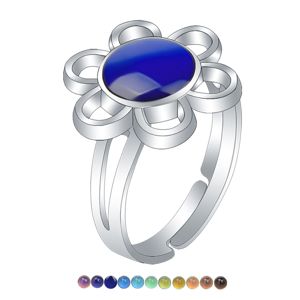 Wholesale Children's Princess Cartoon Cute Animal Temperature Sensitive Color Changing Ring ACC-RS-Hour001