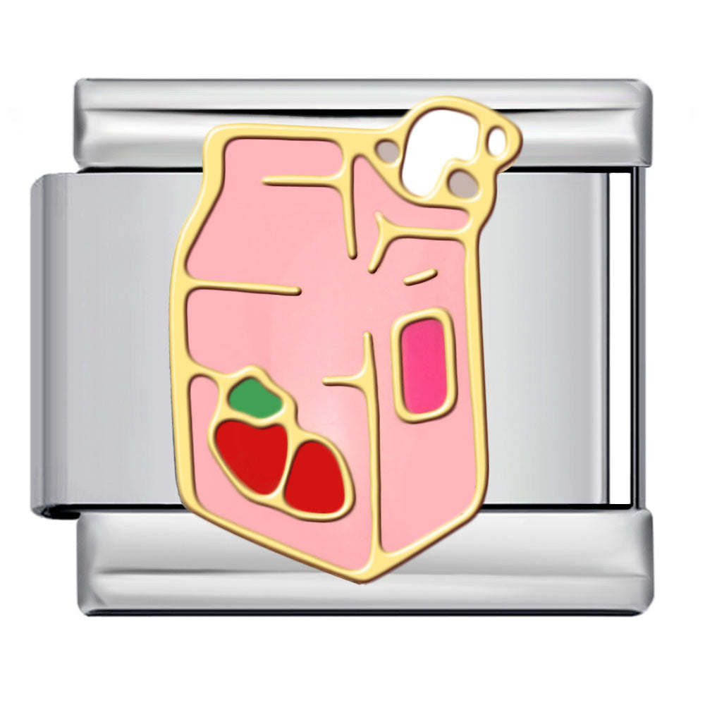 Wholesale Italian Charm Bracelet 9mm DIY Pink Gold Plated Series  Creative Stainless Steel Composable Bracelet