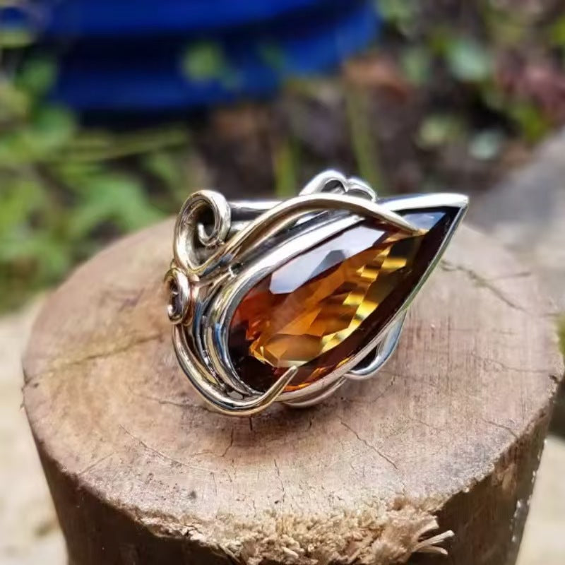 Wholesale Zinc Alloy Geometric Ring with Ancient Silver Finish - Trendy Jewelry Accessory for Men