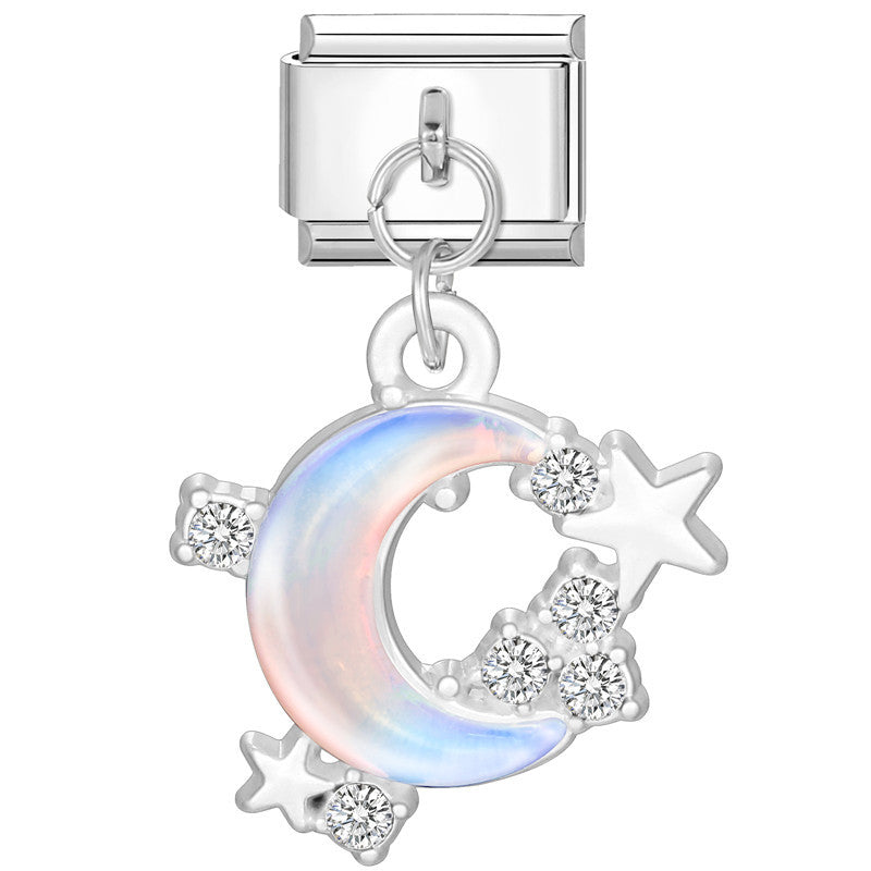 Wholesale 9mm Italian Charm Starter Bracelets DIY square Single Section Creative Stainless Steel Composable Bracelet