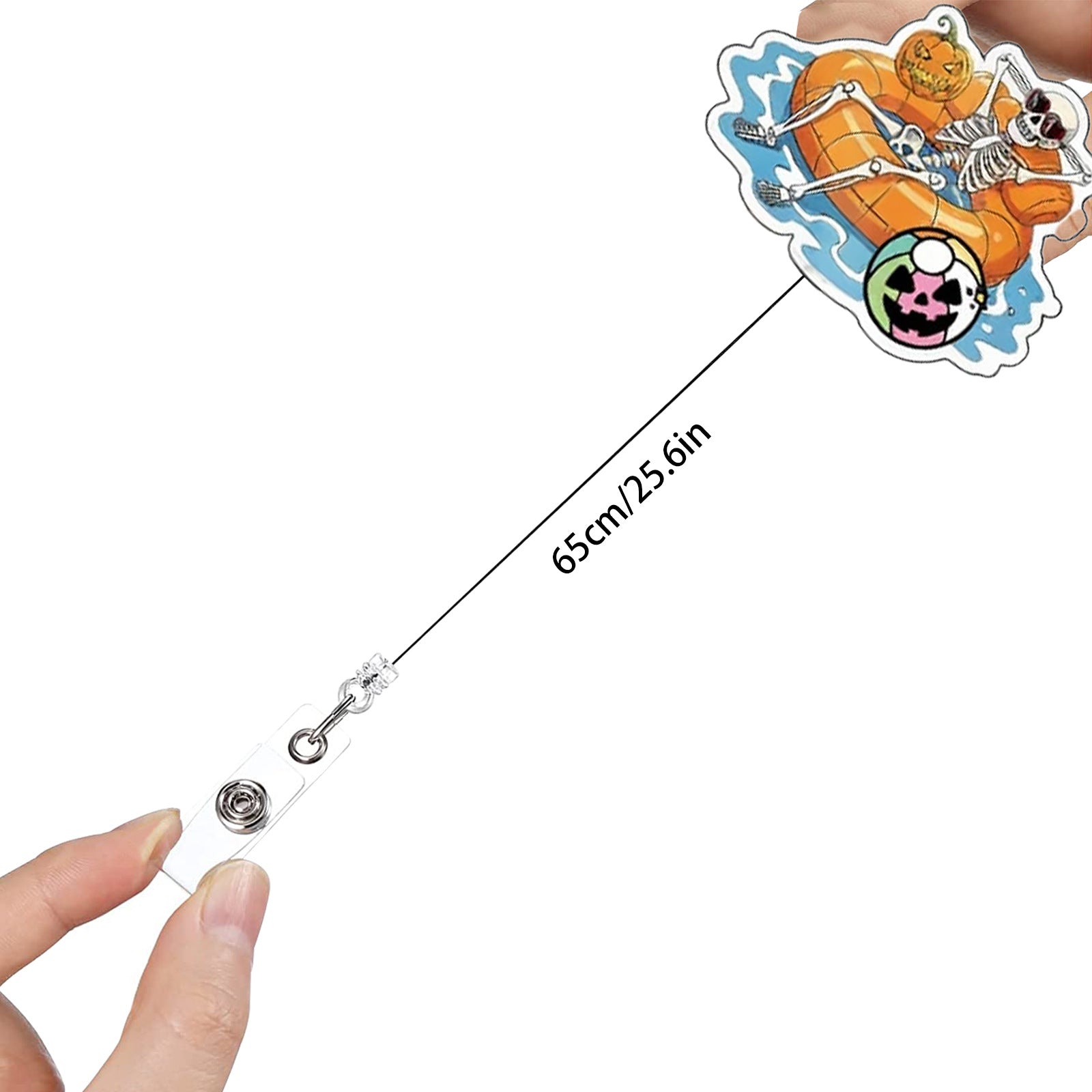 Wholesale Summer Holiday Ghost Skull Retractable Badge Reel,  Fashion Accessory for Everyday Use