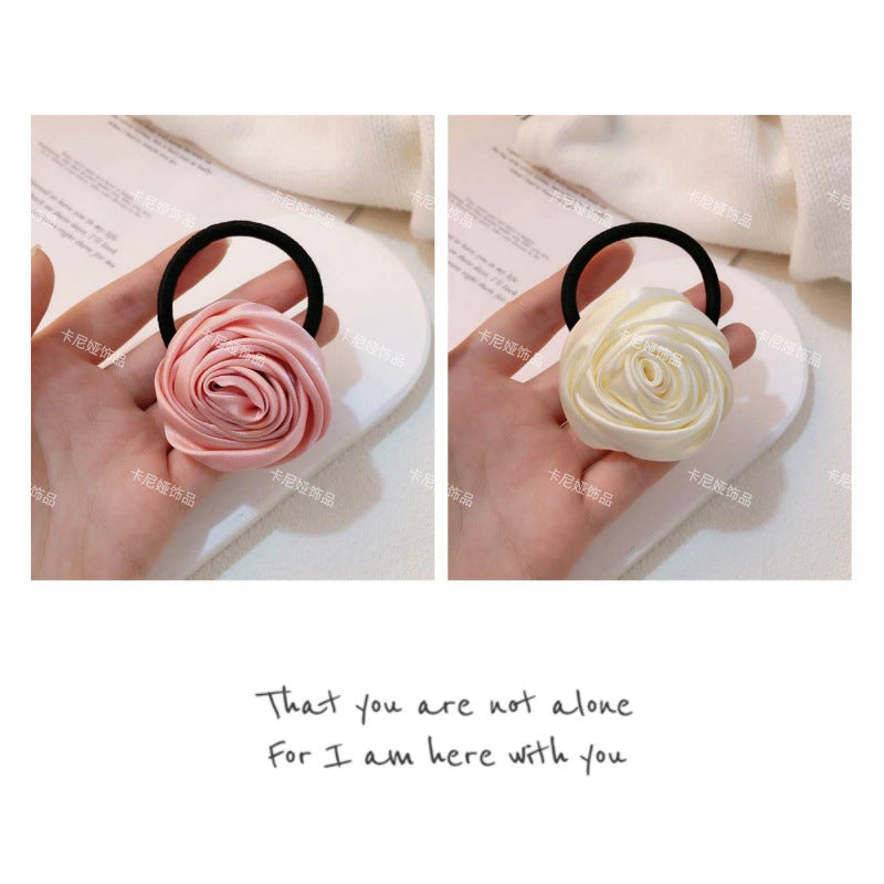 Wholesale Rose Satin Hair Tie
