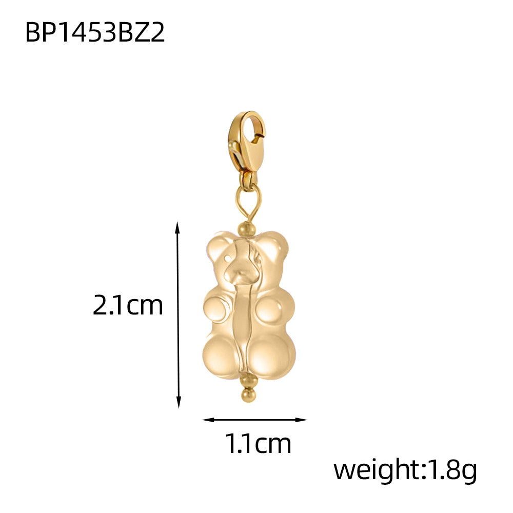 Wholesale  Macaron Colorful Bear DIY Jewelry Pendant
