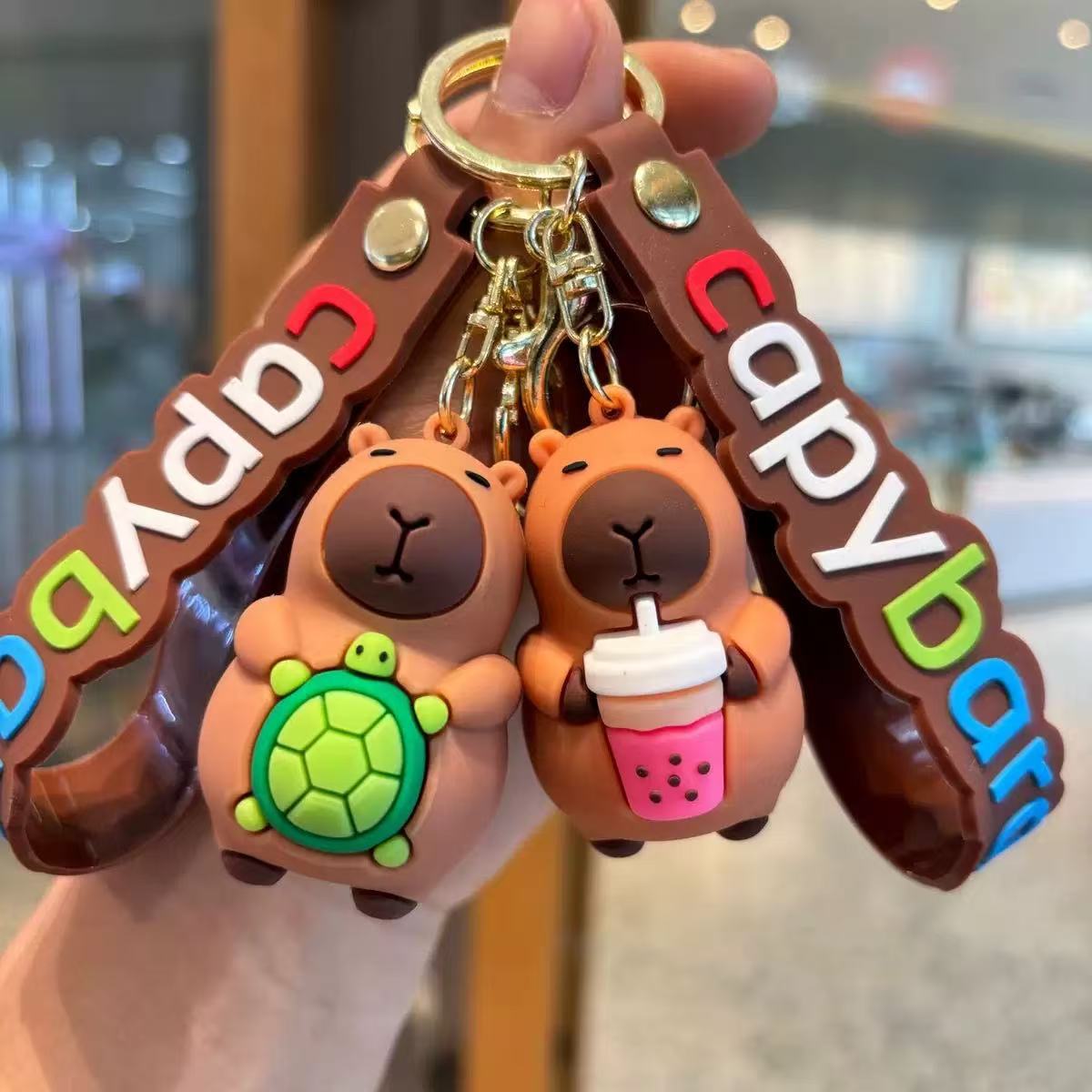 Wholesale Cute Capybara Keychain Bag Pendant Creative Car Key Accessory Boutique Resale