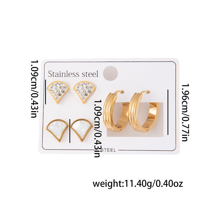 Wholesale Stylish Titanium Steel Love Earrings Set Fashion Jewelry for Party Wear