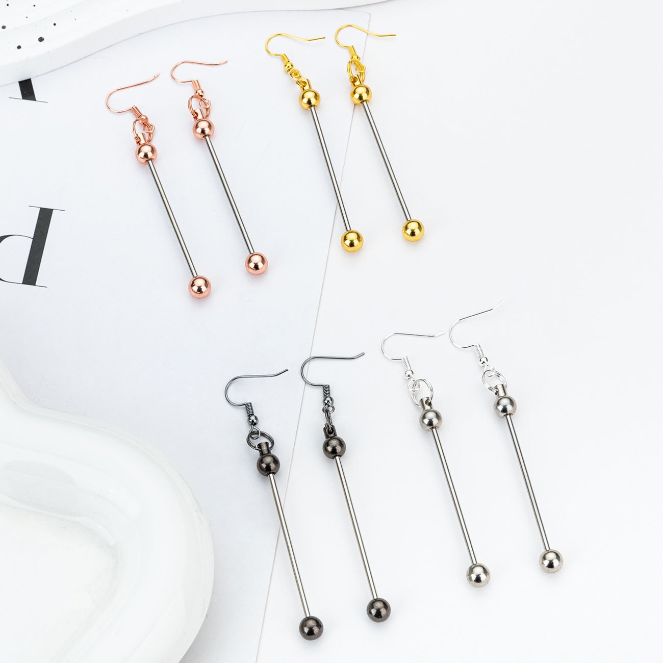 Wholesale Four color diy beaded earrings