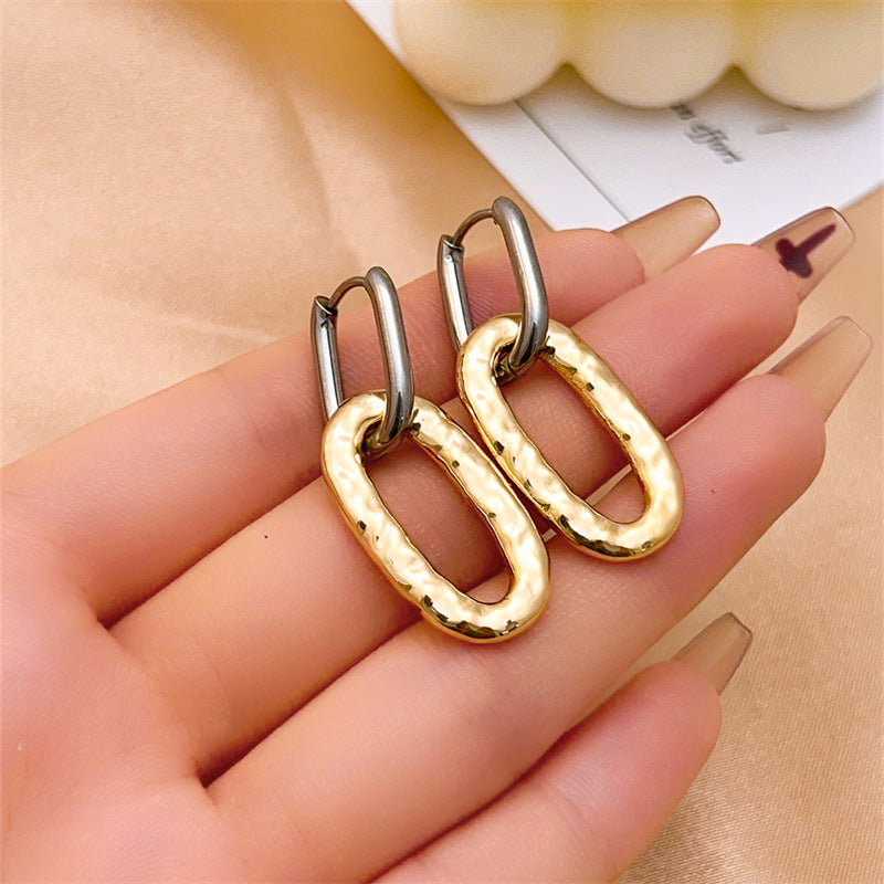 Wholesale Stainless Steel Earrings Toggle Love Earrings ACC-ES-MOXI004