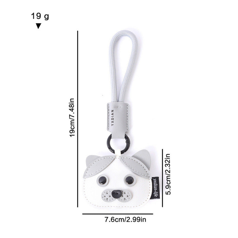 Wholesale Cartoon Leather Puppy Keychain Trendy Bag Charm Decorative Accessory For Resale