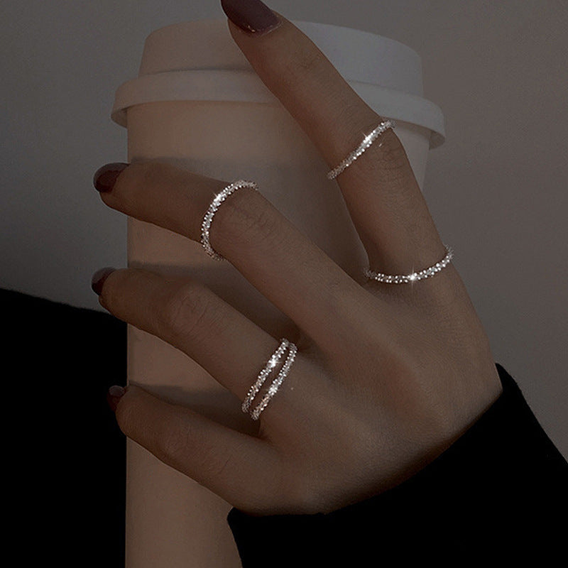 Wholesale Shining Sparkling silver Ring