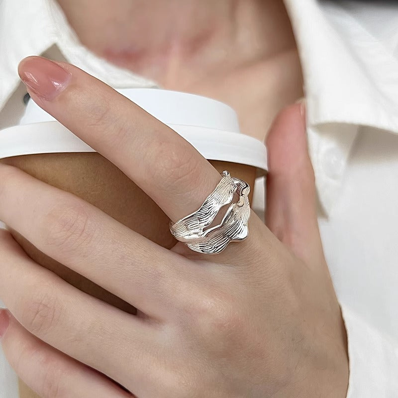 Wholesale Versatile Textured Open Ring