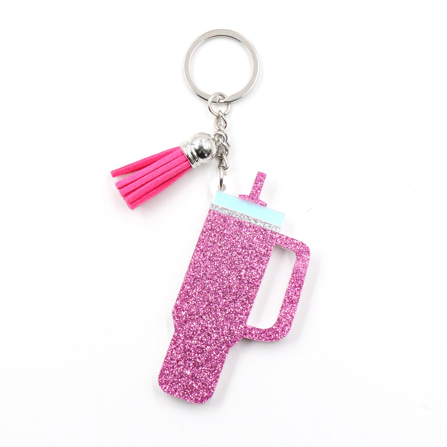 Wholesale Mug Glitter Acrylic Keychain Mug Lover Gift Creative Keychain ACC-KC-XiaoYan004