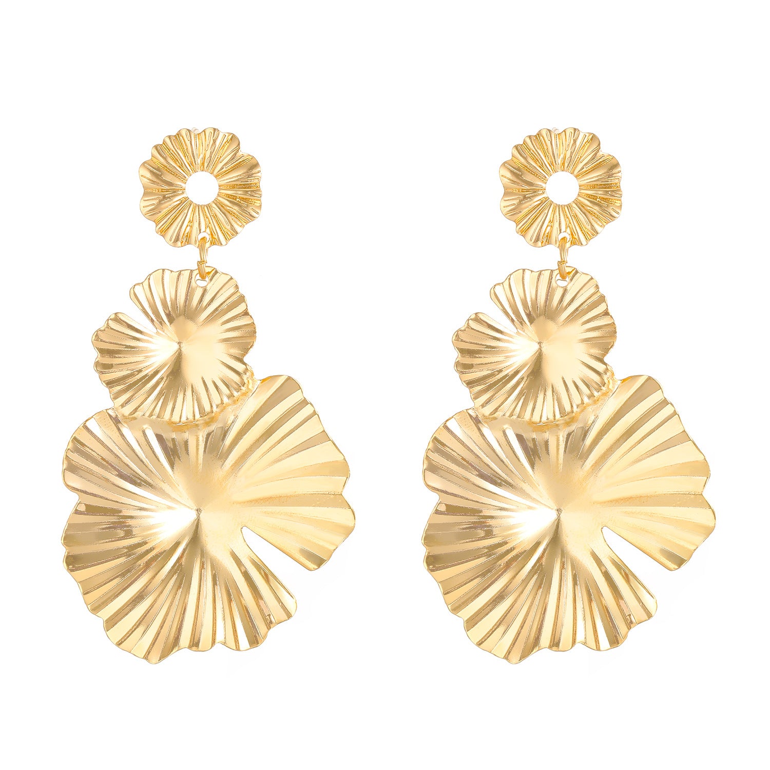 Wholesale Exaggerated Leaf Flower Earrings Fashion Jewelry Accessory for Everyday Wear or Gift
