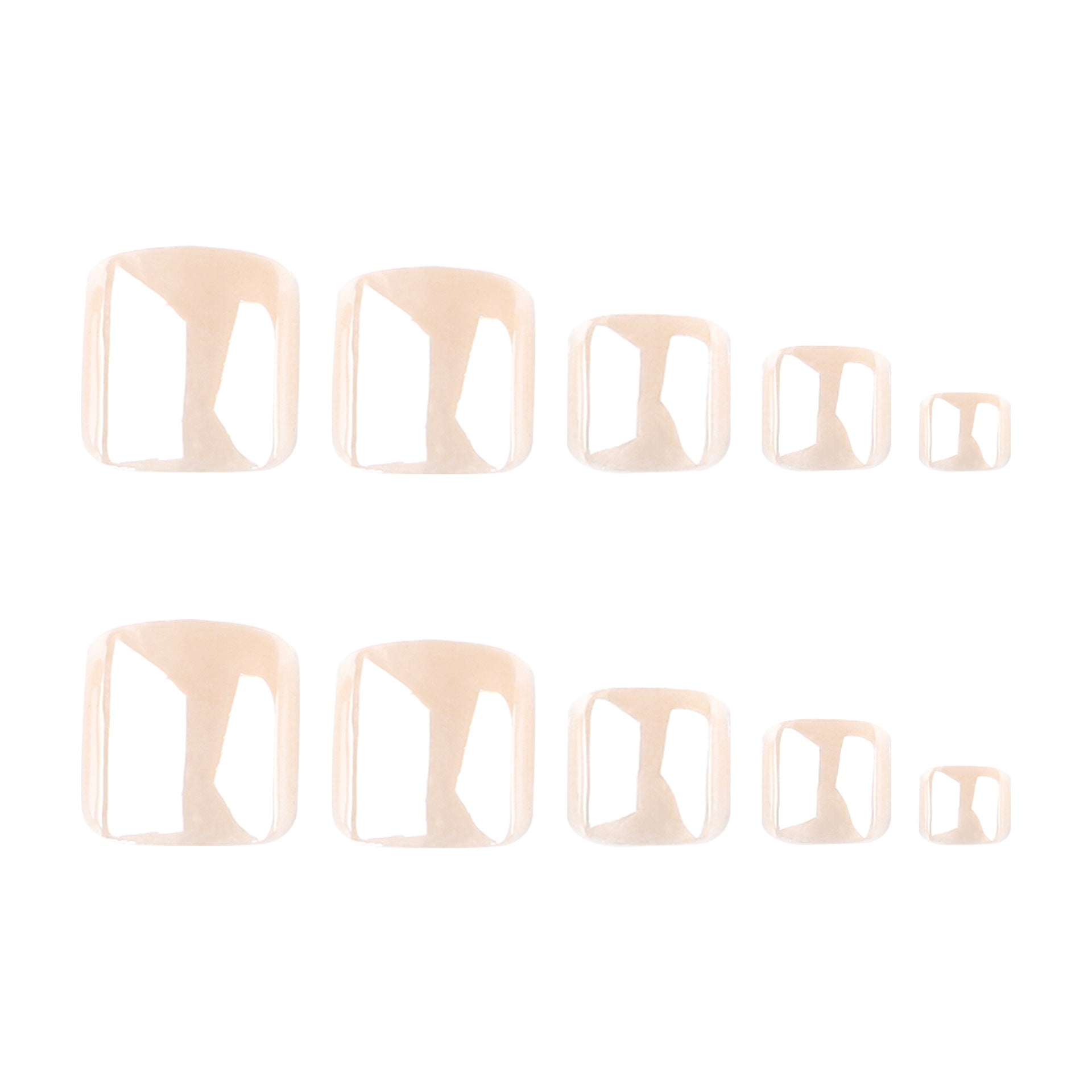 Wholesale 24 Pieces/box Nude Pearlescent Nails Kits Nail Stickers
