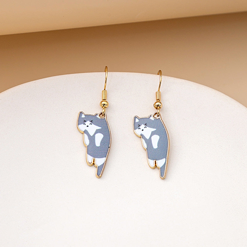 Wholesale Funny Cartoon Cute Kitten Earrings ACC-ES-MDD052