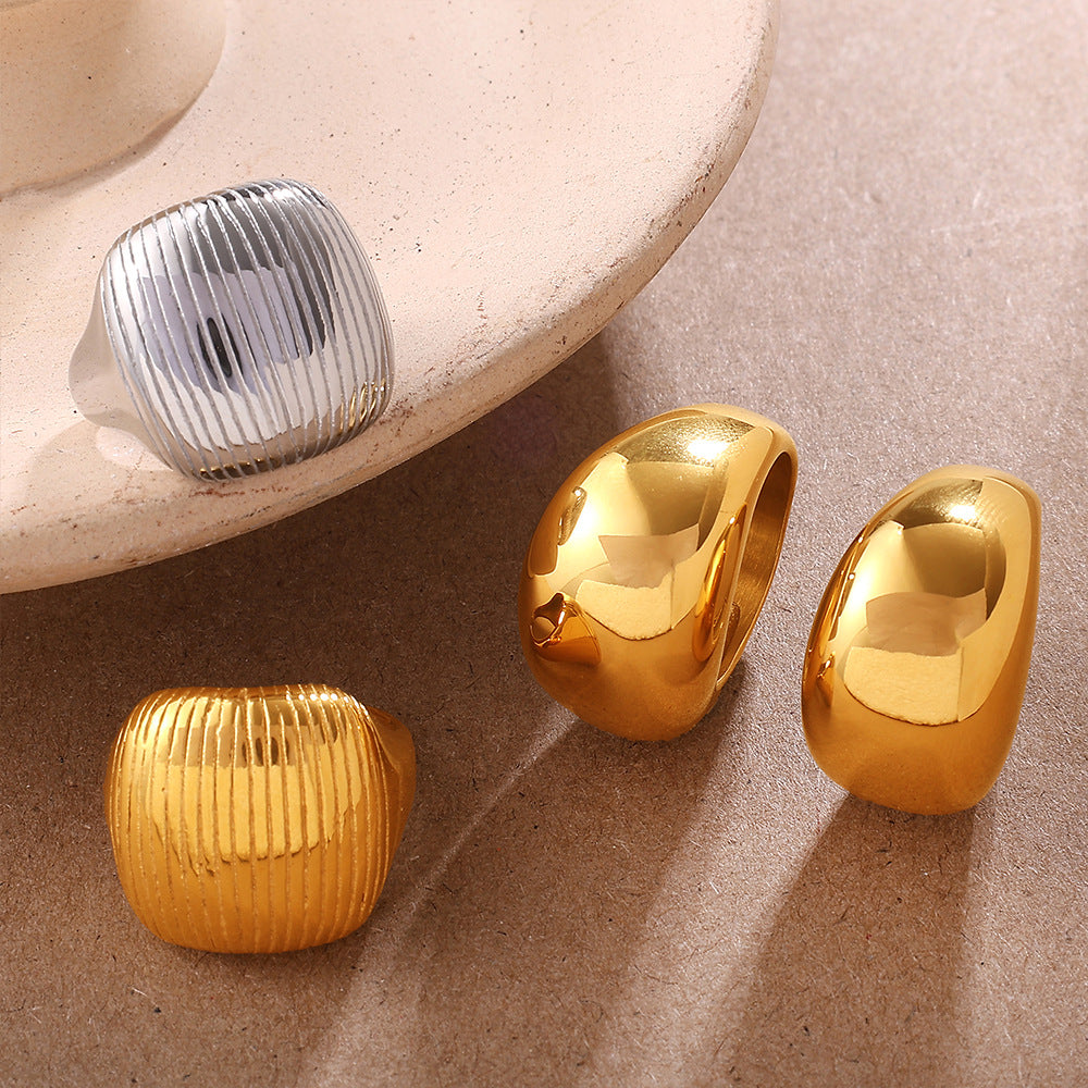 Wholesale  Lava Rings Ins Trendy Personality Minimalist High-End Versatile Niche Rings