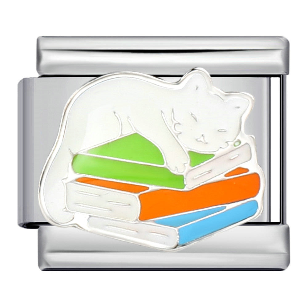 Wholesale titanium steel welding oil drop bracelet cartoon DIY Italian module Charms