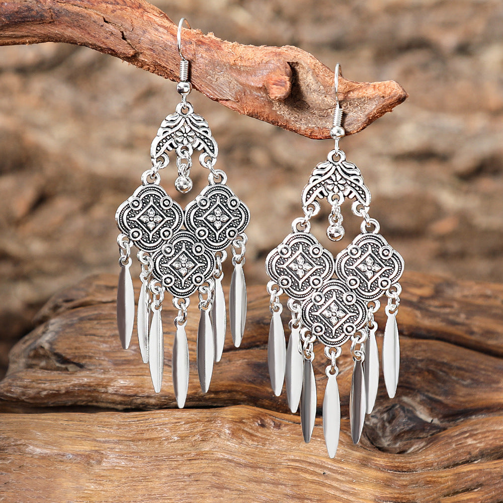 Wholesale Bohemian Ethnic Style Tassel Earrings Fashion Jewelry Accessory for Boutique Resale or Gift