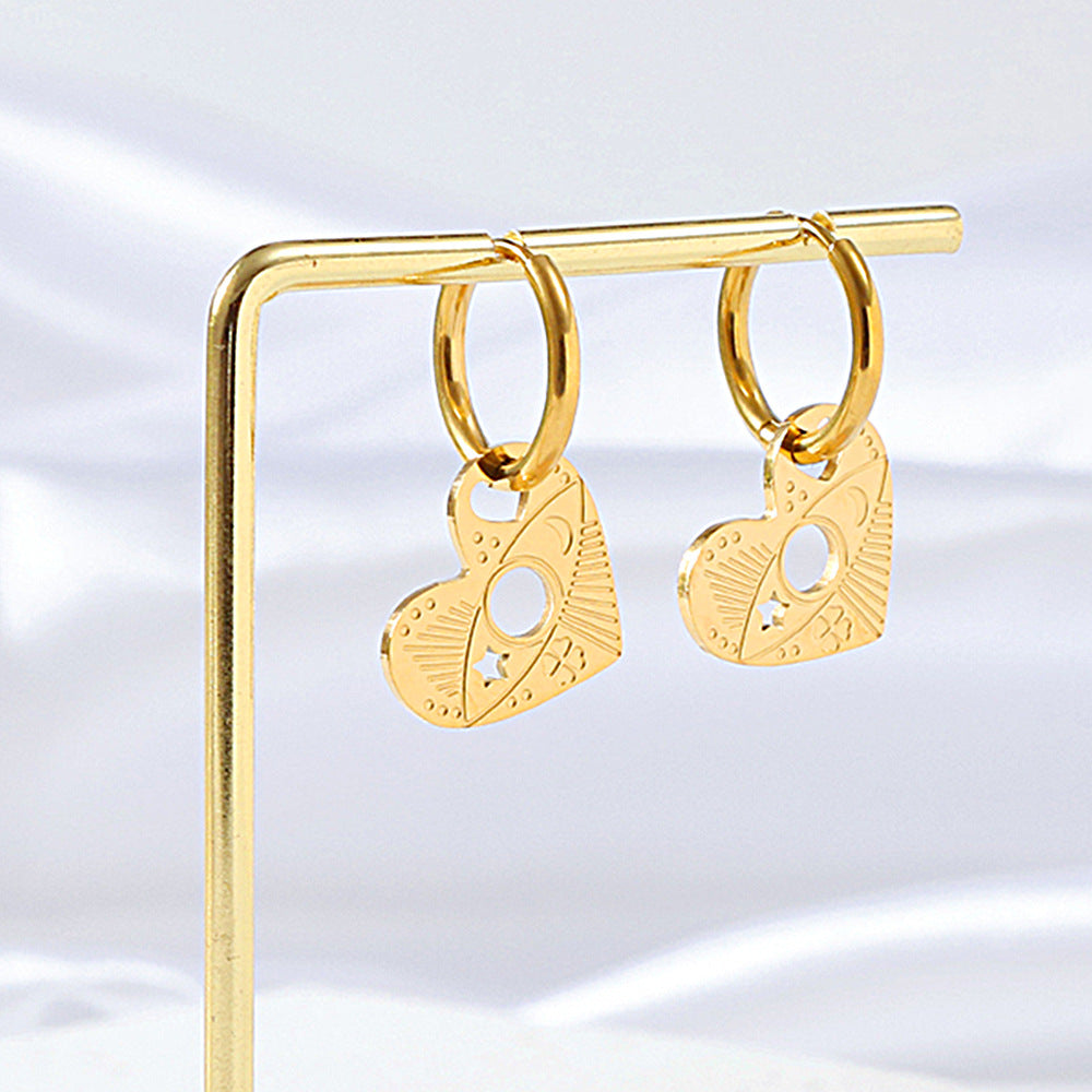 Boucles d'oreilles en or en acier inoxydable en gros