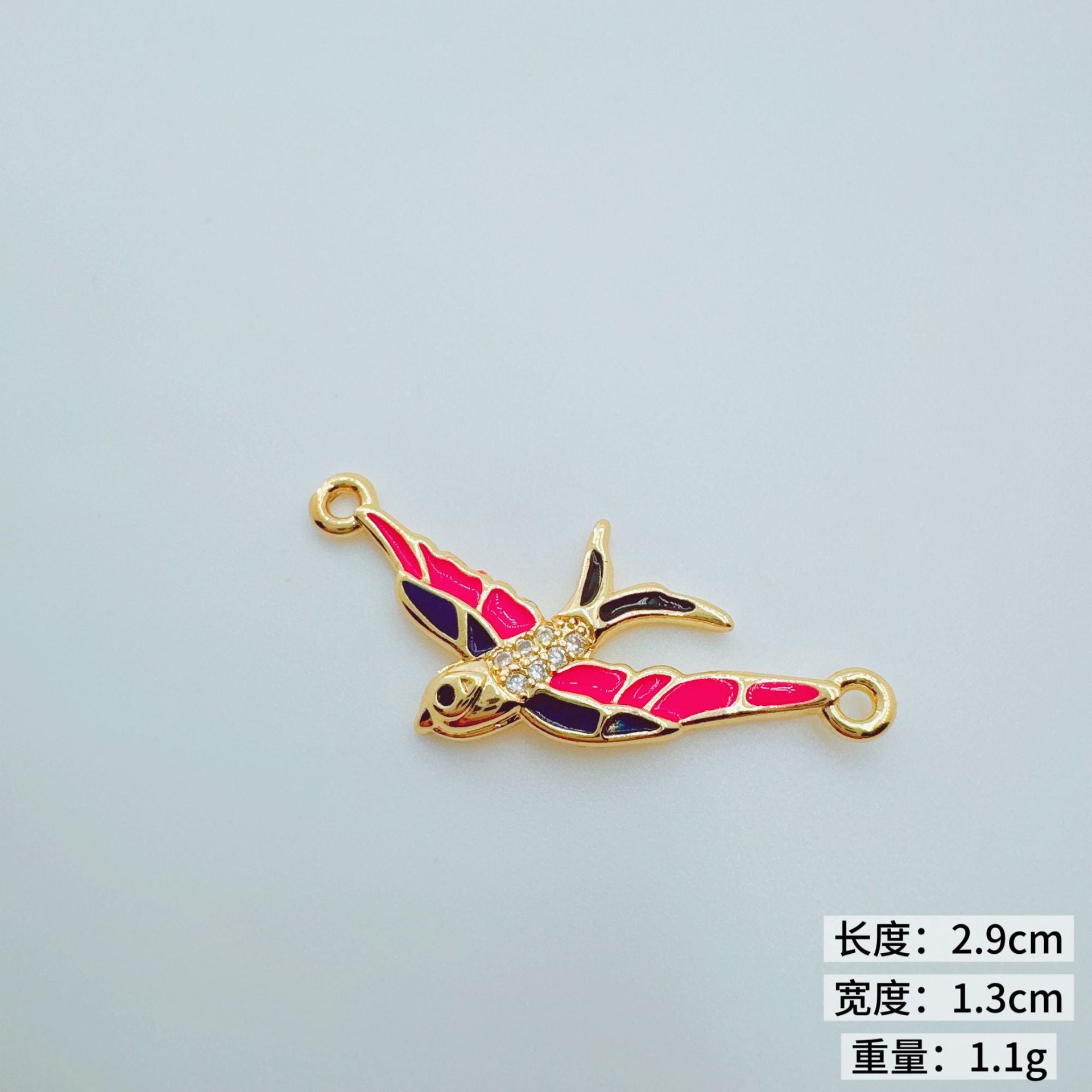 Wholesale 18K Gold Plated Copper Owl Swallow Pendant Charm - Trendy Jewelry Accessory for DIY Necklace Bracelet Making