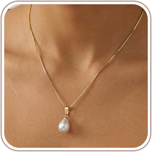 Wholesale Heart-Shaped Pearl Pendant Necklace Copper Fairy Style Fashion Accessory Gift