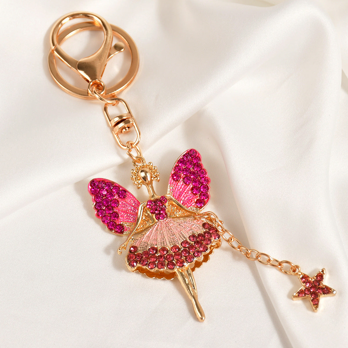 Wholesale  Angel Girl Butterfly Fairy Car Creative Keychain