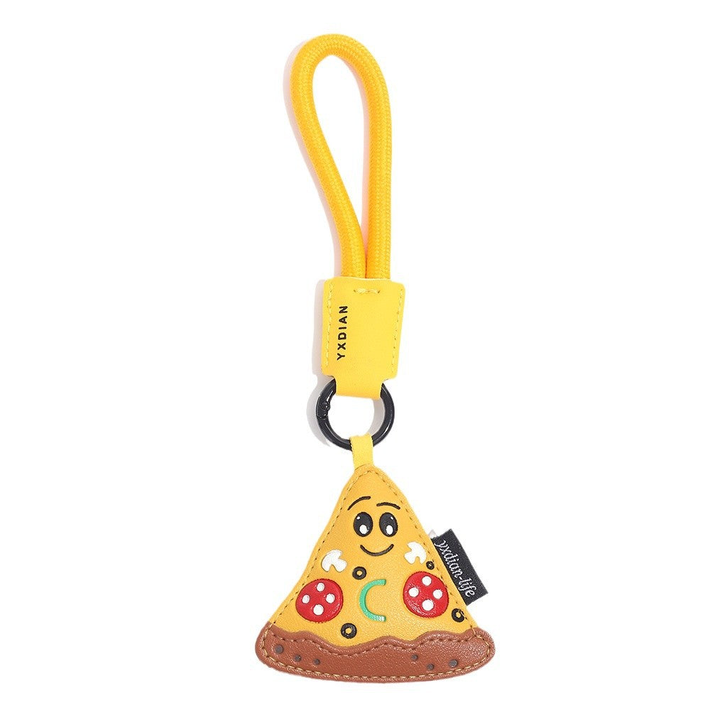 Wholesale Cartoon Leather Donut Keychain