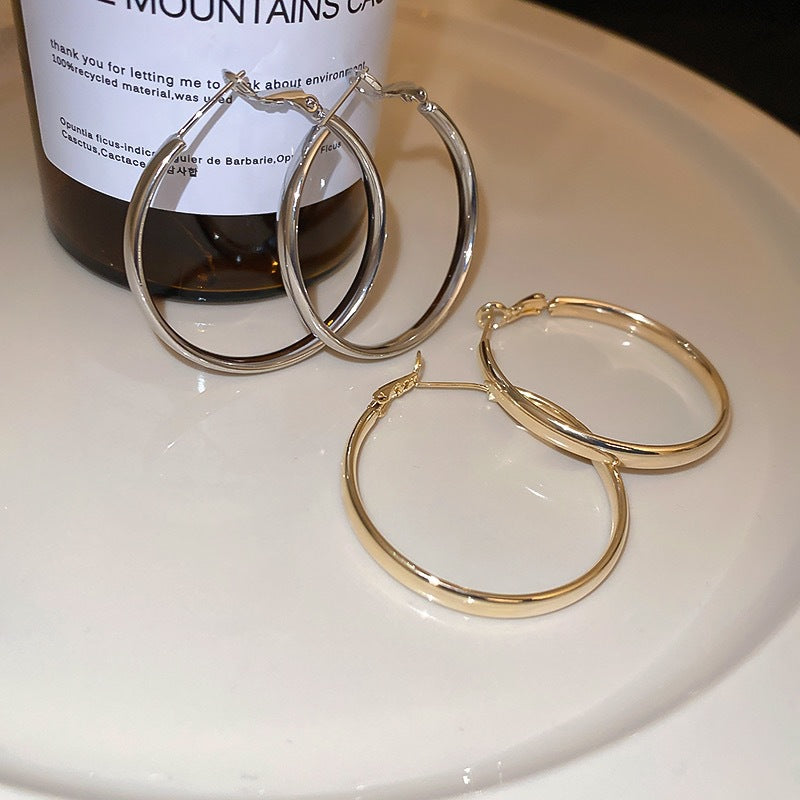 Wholesale Large Hoop Earrings Copper 18k Gold Plated Earrings ACC-ES-MiYe001