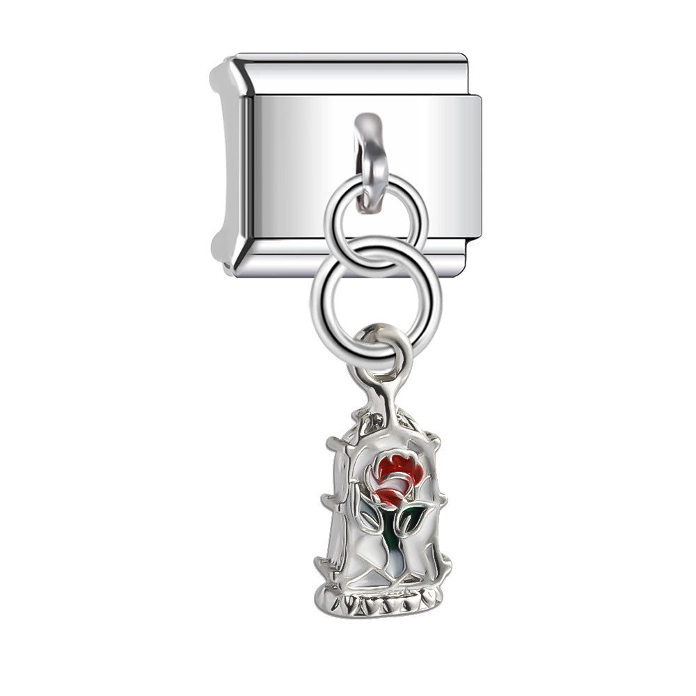 Wholesale Italian Charm Bracelet 9mm DIY Splicing Cute Creative Pendant Stainless Steel Composable Bracelet