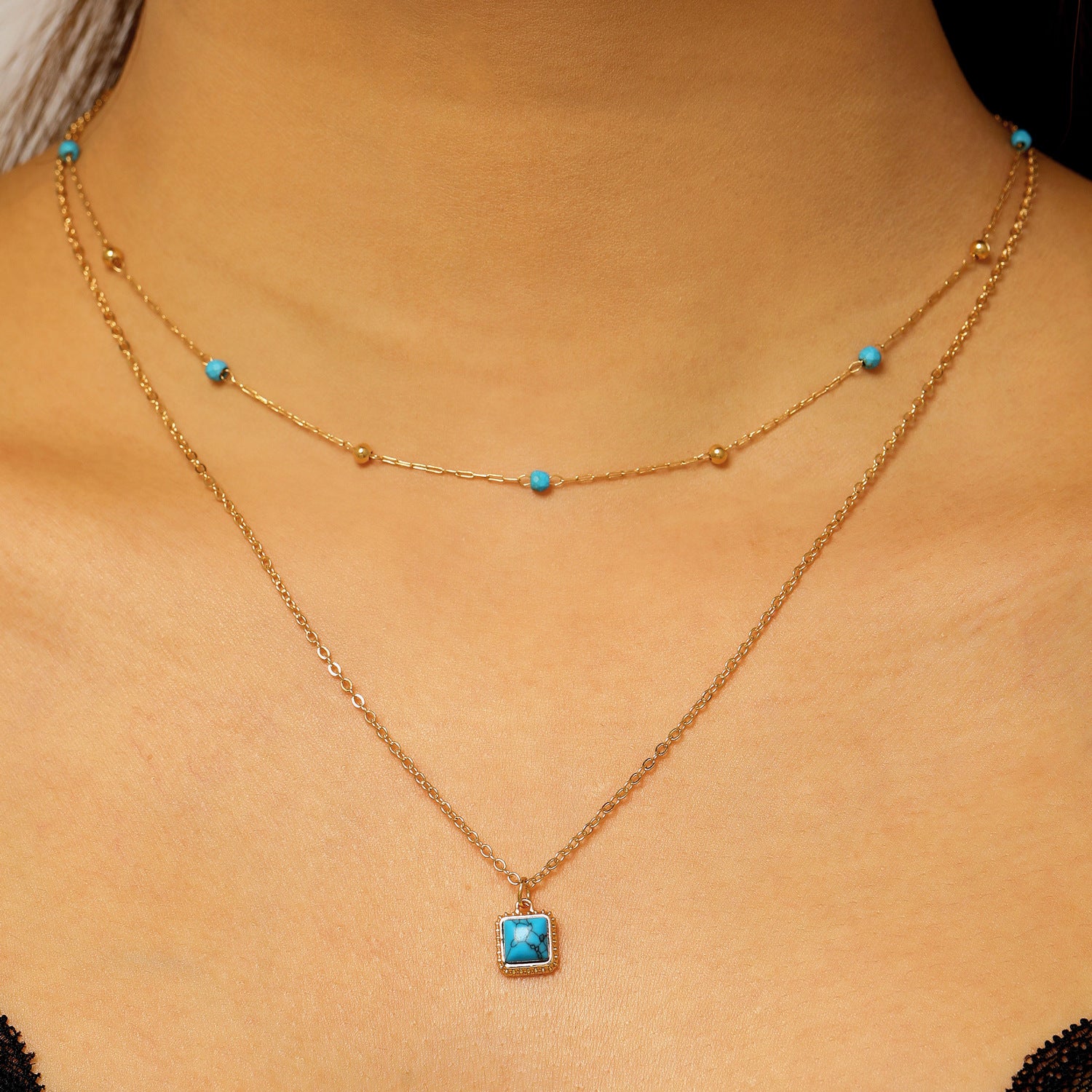 Wholesale Bohemian Turquoise Pendant Necklace - Alloy Electroplated Retro Snail Heart Charm,  Fashion Accessory