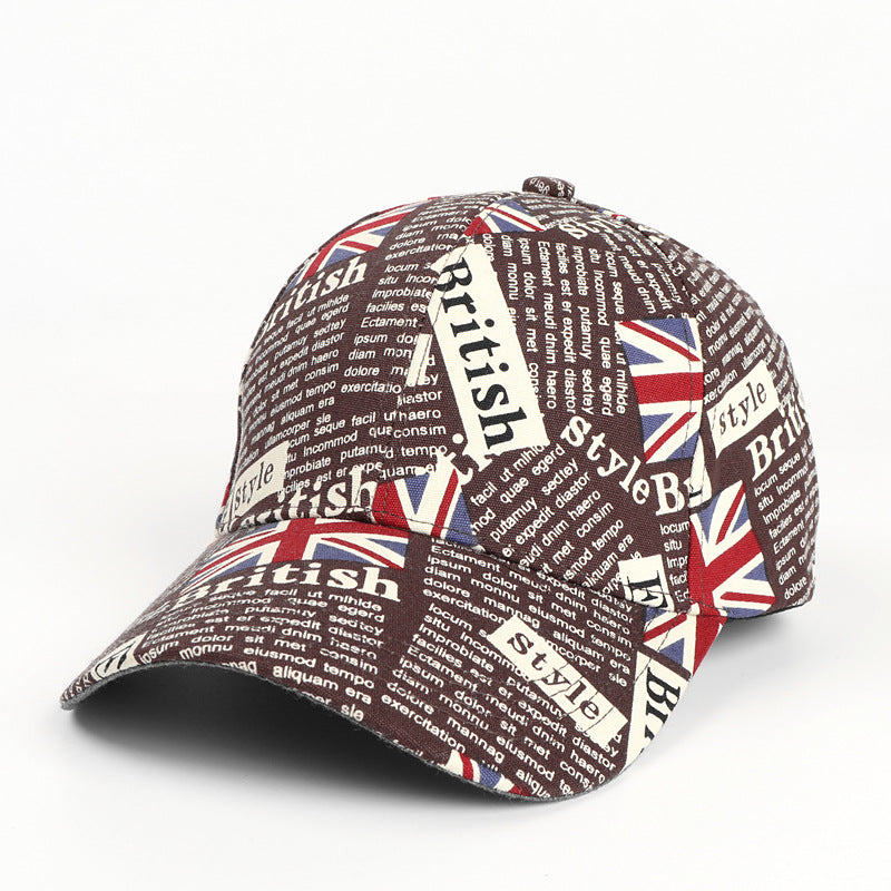Wholesale British flag letter graffiti baseball cap