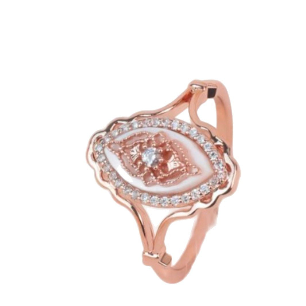 Wholesale Hollow Lace Diamond All-match Ring