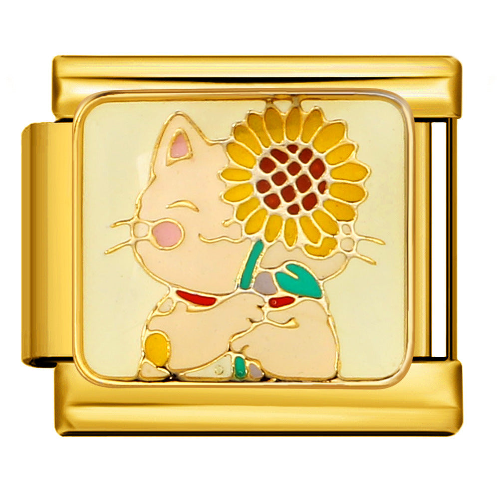 Wholesale Italian Charm Bracelet 9mm DIY Splicing Cute Creative Stainless Steel Composable Bracelet