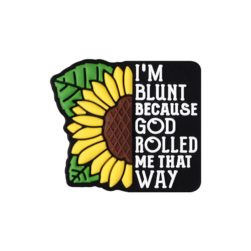 Wholesale 20pcs Cross Sunflower Silicone Focal Beads DIY Bead Accessories ACC-BDS-RongFa053