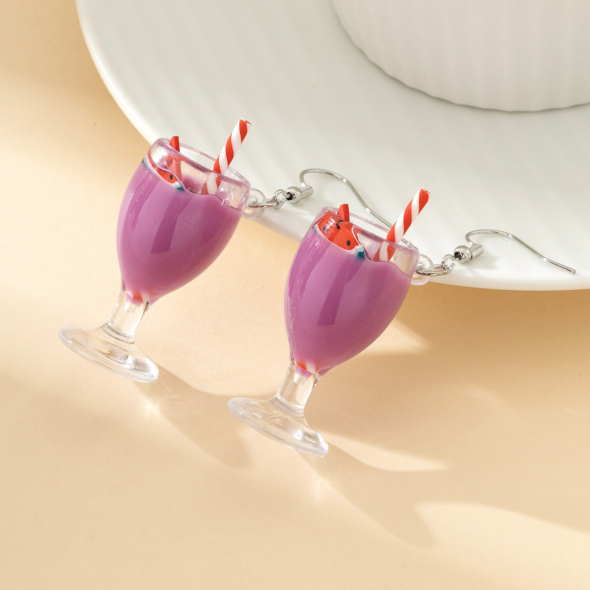 Wholesale Fruit Drink Themed Earrings Fashion Jewelry Accessory Gift for Party Boutique Resale
