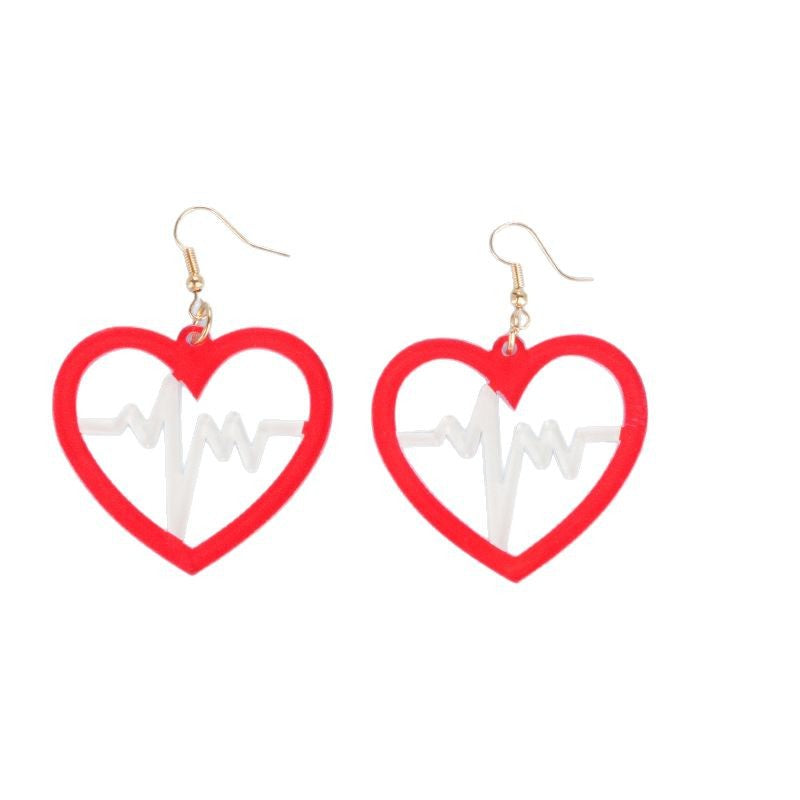 Wholesale Acrylic  Nurses Day Earrings Pink Blue Earrings