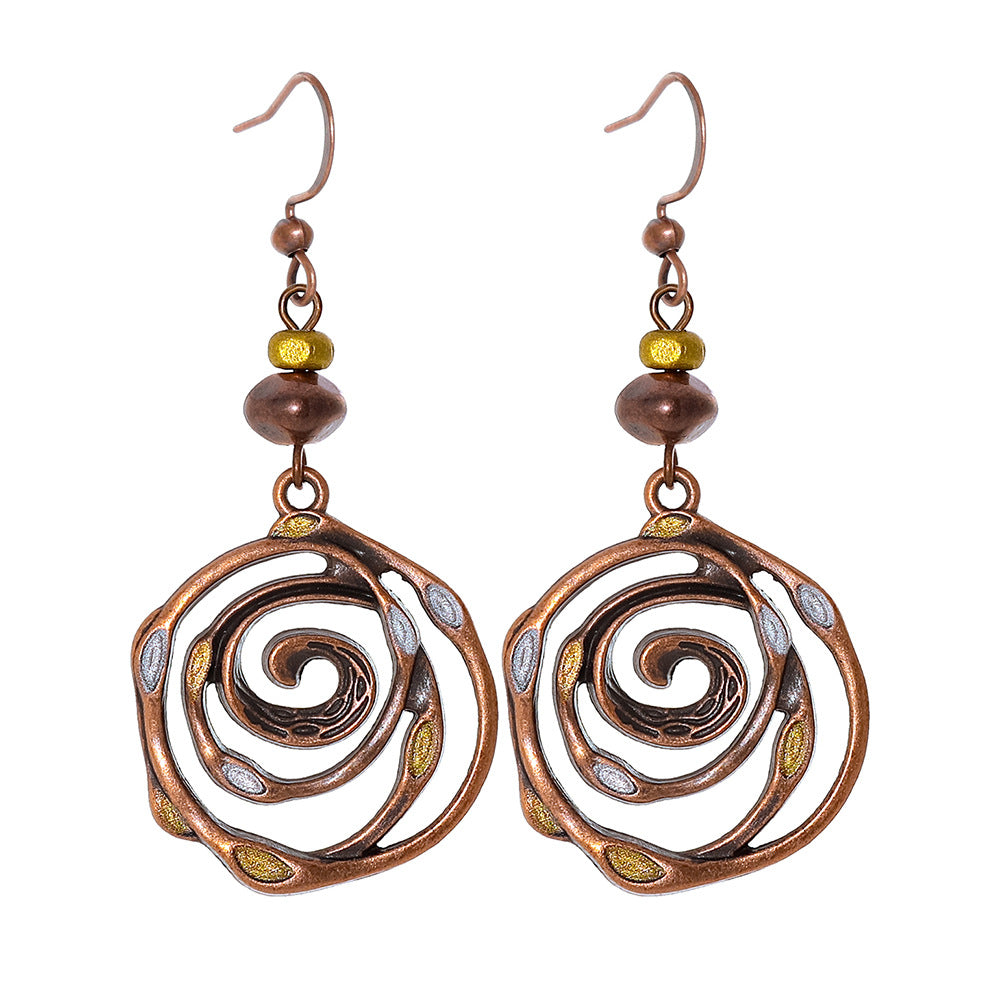 Wholesale Bohemian Maillard Style Handmade Earrings Zinc Alloy Jewelry Accessory for Resale
