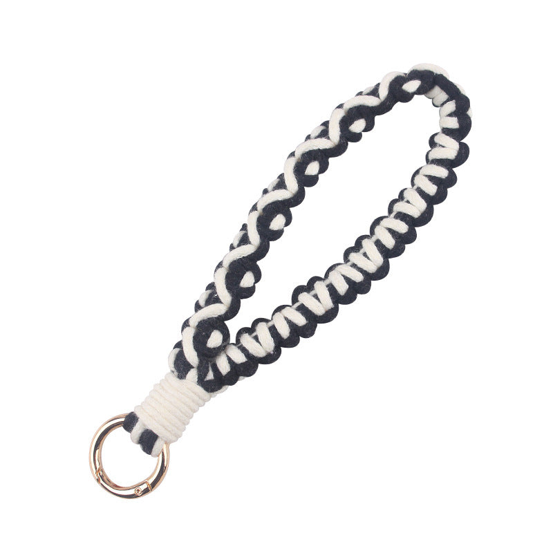 Wholesale hand-woven wrist strap keychain
