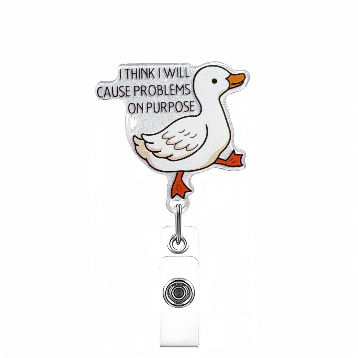 Wholesale  retractable snap fastener acrylic fun animal Badge Reels