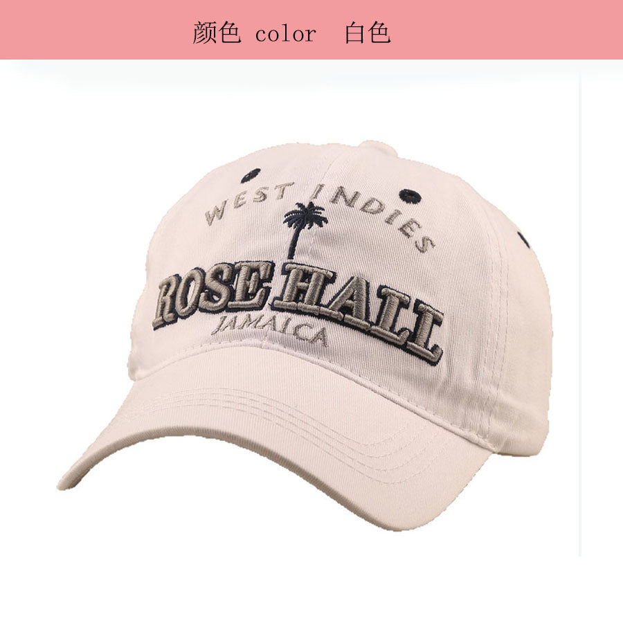 Wholesale Embroidered Letter Baseball Cap Women' s Solid Black Sun Protection Outdoor Sports Casual