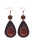 Wholesale  Irregular Graphic Cactus Pattern Leather Earrings