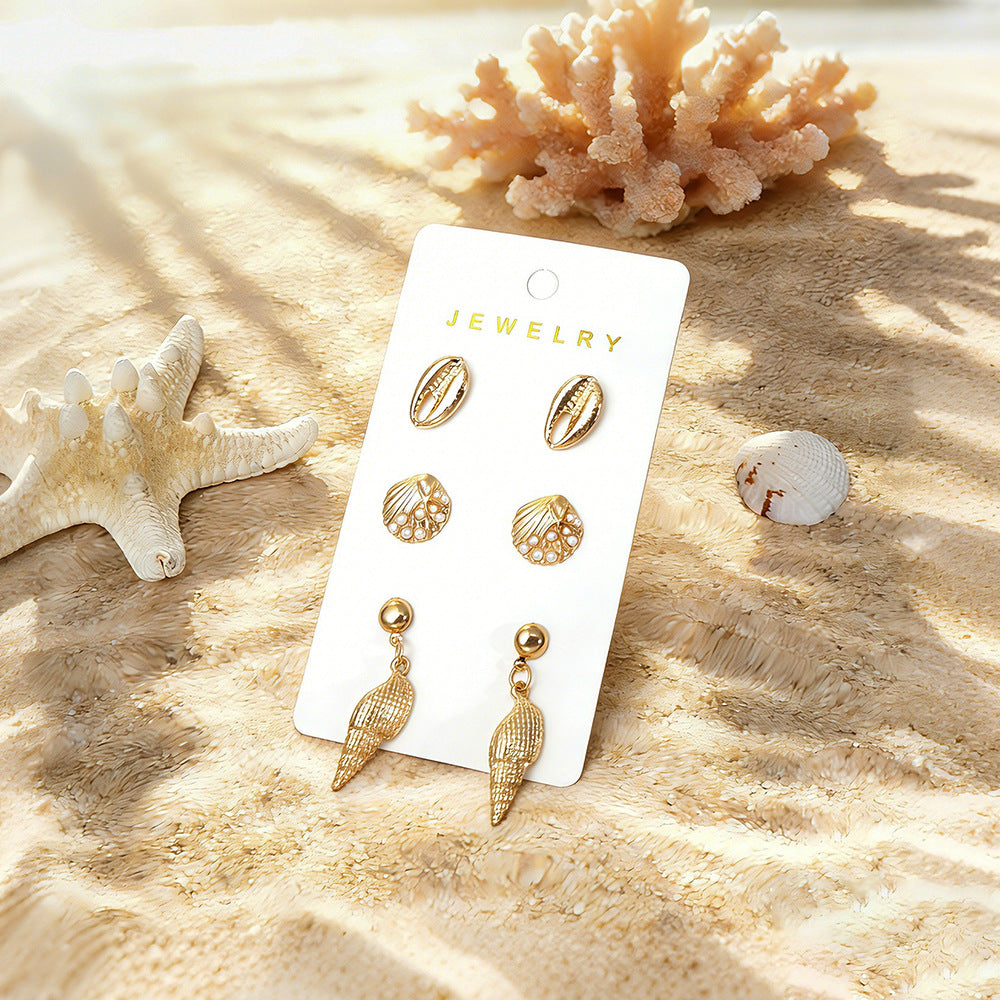 Wholesale Ocean Style Sea Turtle  Starfish Earring Set