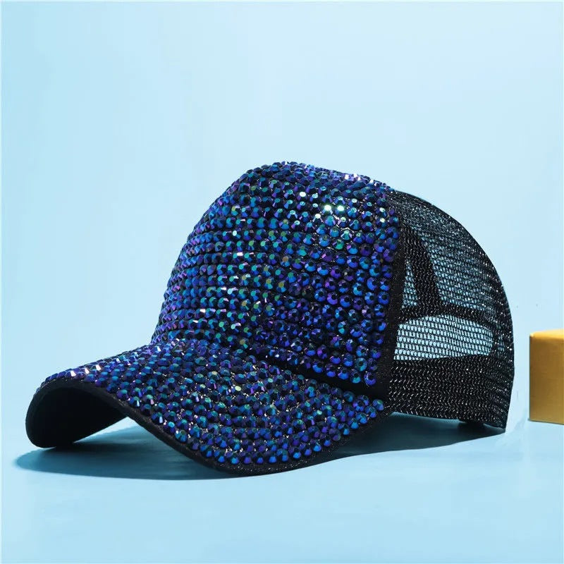 Wholesale  colorful rhinestone baseball cap