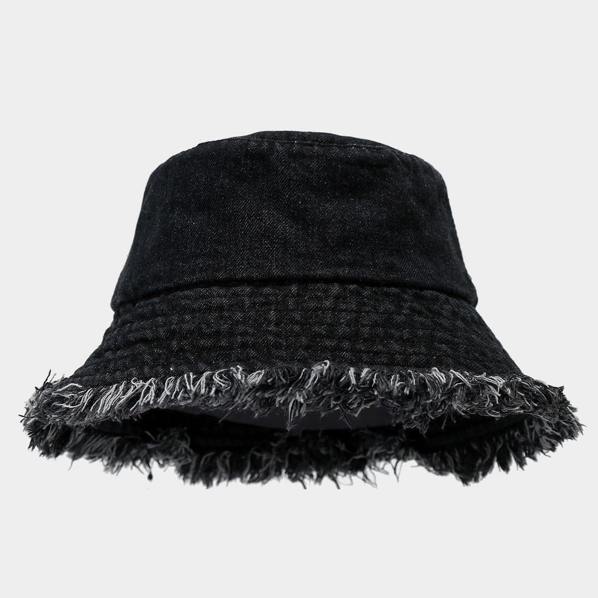 Wholesale  distressed rough Denim fisherman hat