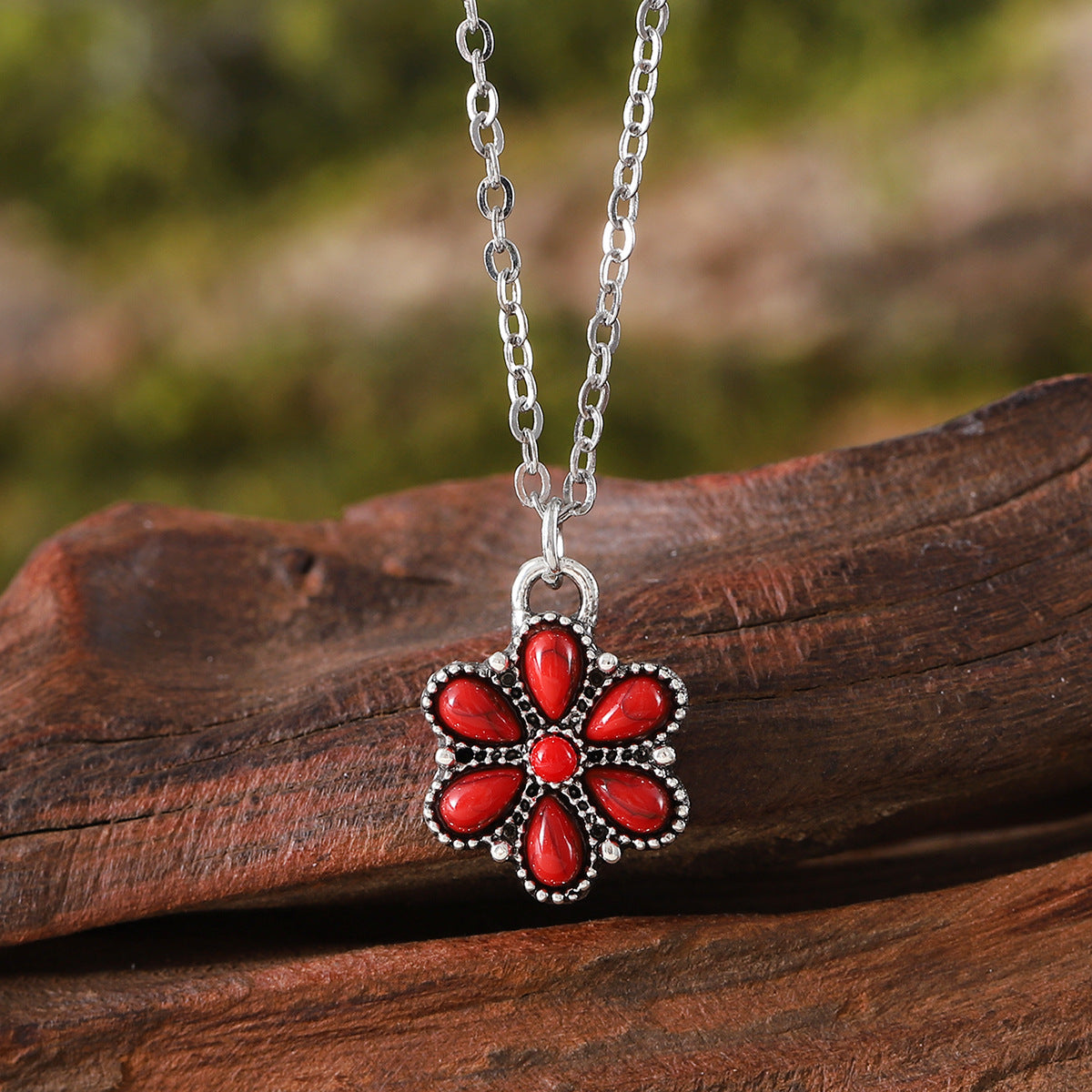 Wholesale Ethnic Mosaic Oval Turquoise Earrings Necklace